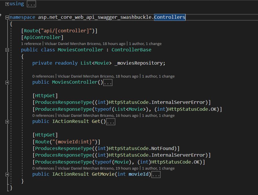 Controller code - Swagger/OpenAPI sample